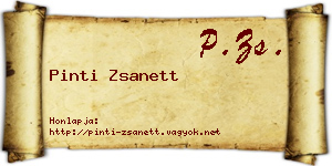 Pinti Zsanett névjegykártya