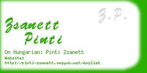 zsanett pinti business card